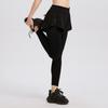 Pantalones de Yoga para Mujer con Diseño de Dos Piezas Falso, Pantalones de Fitness Elásticos Levanta Glúteos con Bolsillos, Adecuados para Correr y Uso al Aire Libre, Pantalones Largos Adelgazantes y Ajustados para Primavera y Otoño