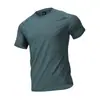 Camiseta de Seda de Gelo de Manga Curta para Homens Verão 2026 Camiseta de Secagem Rápida de Verão Cor Lisa Fresca Casual Solta Manga Meia Proteção Solar