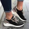 Comercio Exterior Transfronterizo Talla Grande Tenis de Moda para Mujer Primavera y Otoño 2024 Nuevo Europeo y Americano Fondo Grueso Uso Exterior Zapatos Casuales de Boca Baja para Mujer