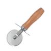 Cortador de Rueda para Pizza Mango de Madera y Goma Creativo Cocina de Hotel Hogar Horneado Cuchillo de Guisantes Acero Inoxidable Estufa Cuchillo para Pizza