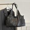 Bolsa Tote Retrô de Grande Capacidade para Mulheres 2025 Nova Moda Textura Trabalho Bolsa de Viagem Design Nicho Bolsa Transversal