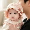 Chapéu de sol estiloso fino para bebês na primavera e no outono, para bebês e crianças pequenas, confortável para meninas, estilo princesa de inverno para recém-nascidos