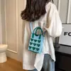 Bolsa de tricô, bolsa de celular em formato de coração, bolsa transversal, bolsa de ombro portátil, venda direta da fábrica, em estoque, atacado de exportação