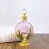 Botella de Decantación para Perfume y Aceites Esenciales de Artesanía en Esmalte de Flamenco Dorado Vintage Exquisito de 30 ml con Impresión, Directamente del Fabricante