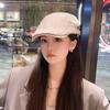 Gorra Retro Británica Visera Protector Solar Protector Solar Cabeza Grande Mostrando Cara Pequeña Moda Todo Fósforo Gorra Color Sólido Gorra de Moda