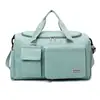 Bolso de mano informal minimalista de estilo coreano, bolsa de equipaje plegable para almacenamiento, con compartimentos separados para artículos húmedos y secos, adecuado para yoga y fitness