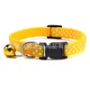 1cm suministros para mascotas collar para perro tela decorativa con Campana hebilla de plástico gato anti-pérdida