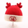 Chapéu de Lã para Bebê Outono e Inverno Chapéu Festivo de Lua Cheia para Bebê Chapéu de Tricô Fofo para Bebê Crianças 0-8 Meses Chapéu Fetal