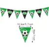 Conjunto de Bandeira e Faixa Temático da Copa do Mundo EUA, Canadá e México Decorações de Festa de Aniversário de Futebol da Copa Europeia