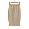 CL26218-26 Otoño Ajustada Elástica Cordón Espalda Abertura Sexy Pura Deseo Ceñida a la Cadera Ceñida a la Cadera Falda Femenina Falda con Abertura