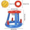 Venta al por mayor de fábrica soporte de baloncesto inflable de agua aro de tiro flotante para piscina soporte de voleibol juguetes acuáticos para niños