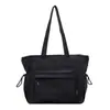 Bolsa tote versátil estilo coreano para mulheres, novo design de comércio exterior, bolsa tote casual para estudantes, bolsa de ombro moderna color-block para o dia a dia
