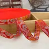 Laço de fita festivo estilo chinês vermelho grande de 1,0-1,7 cm acessórios para roupas de minorias étnicas atacado