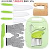 Cuchillo de cocina para educación temprana de jardín de infantes, cuchillo de juguete para pelar melones y frutas, cuchillo de madera, cuchillo de suplemento alimenticio, tabla de cortar, cuchillo de fruta de plástico para niños