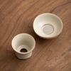 Colador de té de cerámica beige, colador de té, separador de té, tetera, accesorios para juego de té
