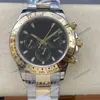 Relógio Masculino de Luxo Série Daytona Laojia com Cristais Coloridos no Mostrador, Tom Dourado, Mecânico Automático Cross-Border Aliexpress
