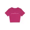 Camiseta Negra de Cuello Redondo y Manga Corta para Mujer, Nuevo Estilo de Verano, Diseño de Letras Americanas, Top Adelgazante Hot Girl