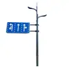 Farolas de un solo brazo y de doble brazo alimentadas por la red para exteriores, Postes integrados para tráfico, Postes para farolas, Iluminación vial de ingeniería municipal de autopistas