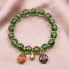Pulsera de Cristal Gris Fragante que Brilla en la Oscuridad para Mujer, Más de Diez y Tesoros, Cuentas de Transferencia Financiera de Bestia Traga Oro, Lote de Joyería de Puesto de Lugar Escénico de Templo
