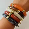 Accesorios Yongge Pulsera de Cuentas Irregulares Degradadas Retro Geométrico Simple Temperamento Pulsera Versátil de Alta Gama