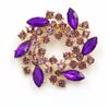 Europa e Estados Unidos nova moda broche de cristal pino feminino explosão moda cor pingente corsage acessórios atacado fábrica