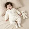 Ropa de una pieza fina de algodón para bebé recién nacido, mameluco para bebé de mes completo para niños y niñas, ropa de algodón puro para primavera, otoño, invierno, ropa de algodón Clase A