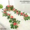 Colgante de pared de enredadera de rosas artificiales, flor de seda con 45 flores, enredadera decorativa de flor de cerezo, decoración artificial de flor en el techo, enredadera de planta artificial
