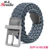 Estilo Popular Europeo y Americano Unisex Moda Cinturón Tejido Simple, Cinturón Transpirable Casual Sin Hebilla