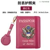 Porta-Passaporte Rfid Antifurto Capa Protetora Porta-Documentos Bolsa para Passaporte Porta-Cartão de Passagem Aérea Airtag Portátil de Bordo