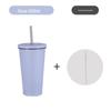 Nova caneca de café com tubo de sucção de aço inoxidável 750/500ml com revestimento interno sem costura a vácuo, isolamento térmico, copo para água fria