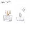 Frasco de Spray para Perfume de Vidrio Plano Cuadrado de 30 ml de Alta Transparencia 50 ml Cuadrado Atomizador Cosmético Vacío