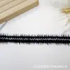 Franja Estilo Chanel com Fio Dourado, Renda Ondulada com Borla Estilo Francês, Adorno DIY para Golas de Roupa e Bolsas