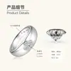 Anillo Minimalista y de Moda de Trébol de Cuatro Hojas con Moissanita, Media Banda, Plata de Ley S925, Dulce, Fresco, Personalidad, Estilo Fresco, Venta al por Mayor Transfronteriza