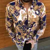 Camisa Floral Personalizada de Moda Nueva Primavera/Verano 2026 para Hombre, Manga Larga, Corona, Camisa Casual Estampada, Camisa de Negocios para Hombre
