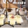 Lustre Artístico Estilo Chinês Novo Lâmpada de Sala de Estar Todo Cobre Estilo Chinês Moderno Vila Quarto Lâmpada de Sala de Jantar Lustre Retrô