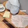 Obsesionado con París: Bragas de Encaje Calado con Lazo para Mujer, Malla Jacquard Estilo Palacio, Satén de Seda Helada Ajustadas a la Cadera
