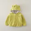 Chamarra con Capucha de Dibujos Animados para Bebé 2026 Nueva Otoño/Invierno para Niños Pequeños Doble Cara de Felpa con Capucha Atuendo Elegante y Moderno