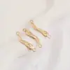 Conectores Dobles Irregulares de Lava Color-Preservante Rellenos de Oro de 14K Accesorios para Pendientes Dobles Colgantes Ondulados Materiales para Joyería DIY