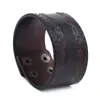 Pulsera de Cuero de Vaca Punk Retro de Venta Caliente Transfronteriza Comercio Exterior Versátil Simple Pulsera de Cuero en Relieve Joyería al por Mayor de Yiwu