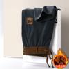 Pantalones Casuales de Pana para Hombre, Otoño e Invierno, Forro Polar, Engrosados, Cintura Elástica, Pantalones Rectos Sueltos Cálidos para Hombre