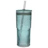 Taza de Vidrio con Tapa Gran Capacidad Bebida Leche Té Taza de Café Vaso de Agua de Vidrio Insulado Resistente a Altas Temperaturas Alta Apariencia Vaso con Popote