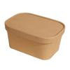 Caja de Embalaje de Papel de Embalaje Marrón Desechable Engrosado de Grado Alimenticio para Hogar Comercial para Llevar Papel de Embalaje Fiambrera Rectangular con Tapa