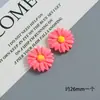 Acessórios de Resina Flor Margarida Colorida Pequena DIY Cola de Creme Capa de Celular Ímã de Geladeira Furo Fivela de Sapato Acessórios para Cabelo