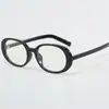 Nuevas Gafas Lisas de Moda con Montura Negra Ovalada para Mujer 2025 Adelgazantes Sencillas Aspecto Natural Montura de Gafas Antiluz Azul Moderna