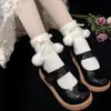 Meias Brancas de Pelúcia Meias Infantis Fofas Curtas de Cano Médio de Veludo Grossas de Algodão Quentes Meias Japonesas JK Empilhadas