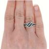 Comercio Exterior Noble y Elegante Elegante, Exquisito y de Alta Calidad Anillo para Mujer Hoja de Circonita Azul con Diamantes Completos, Estilo Literario y Retro