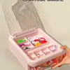 Caja de Almacenamiento Especial para Herramientas de Cuentas con Tapa, Divisor de Escritorio, Almacenamiento para Cuentas, Bolígrafos, Cucharones, Paquetes de Repuesto, Organizador de Almacenamiento Transparente