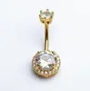 Anillo para ombligo con sentido avanzado Europa y Estados Unidos juego circonita rosa redondo uña para ombligo joyería para perforación fabricantes transfronterizos venta al por mayor personalizado