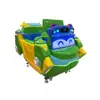 Coche mecedor infantil de dibujos animados con forma de nave espacial, Máquina de columpio eléctrico operada por monedas, Instalaciones de diversión para niños en interiores y exteriores