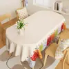 2026 Nova Toalha de Mesa Oval Lavável à Prova d'Água Resistente a Óleo Toalha de Mesa para Jantar Toque de Luxo Leve High-end Capa de Mesa Retangular